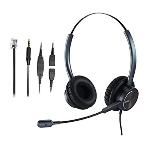 Auriculares de centro de llamadas con conector RJ9 y_1