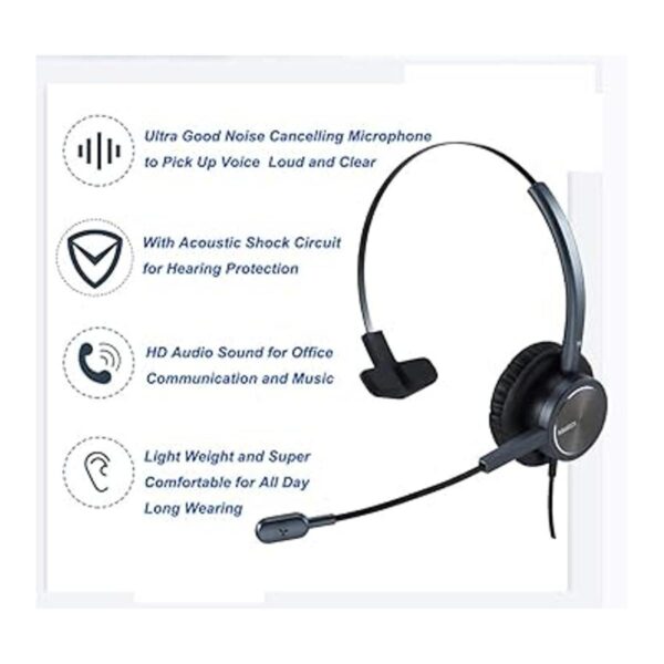 MAIRDI Auriculares de teléfono con micrófono con_3