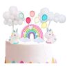 Colorido arco iris pastel Topper cumpleaños boda pastel_1