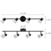 XiNBEi Lighting Luz de pista 4 luces con barra de riel de_2