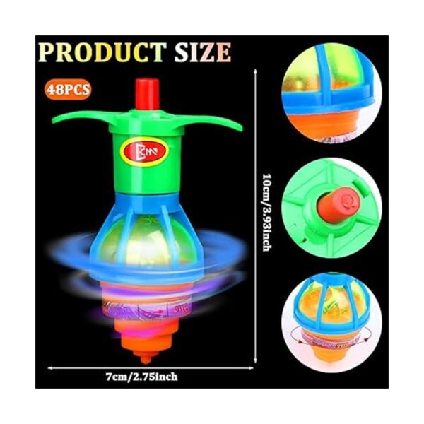 Paquete de 48 camisetas giratorias iluminadas para niños