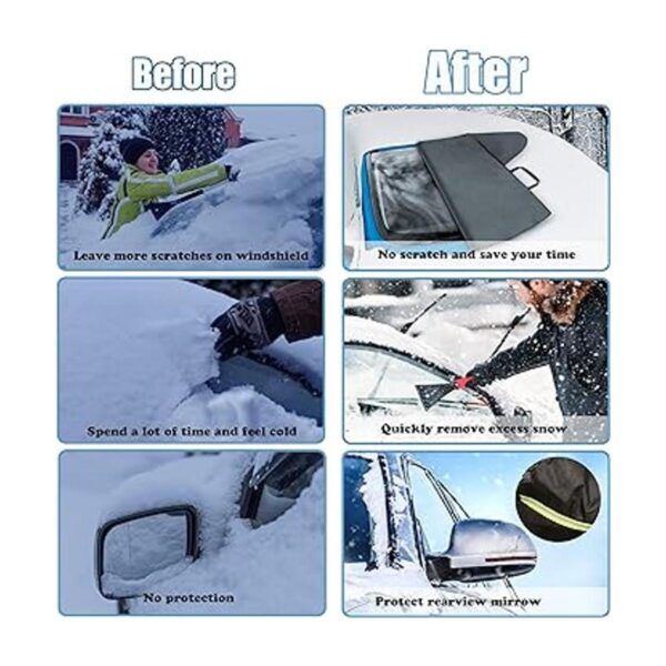 Xgunion Car Windshield Snow Cover for Ice and Snow Durable_3