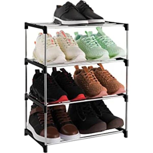 Xerhnan Estante de zapatos pequeño apilable de 4 niveles_1