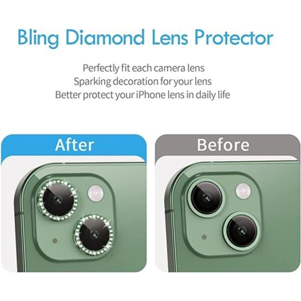 Bling Diamond Protector de lente de cámara iPhone 13_3