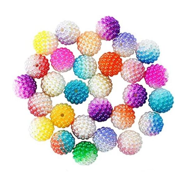 Xeahung 120 cuentas redondas de cristal acrílico de