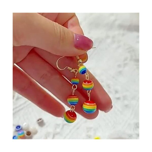 Xeahung 150 cuentas acrílicas de arco iris para hacer_5