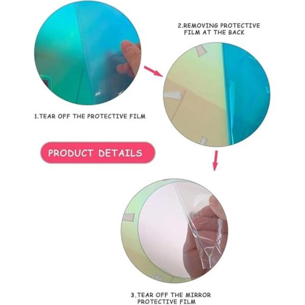 Adhesivos de pared de acrílico iridiscente para espejo