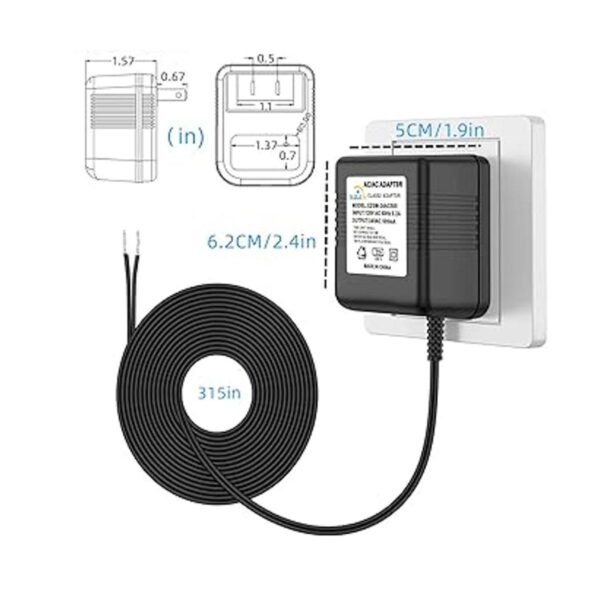 XZGm 24 Volt Transformer C Wire Adapter Doorbell_4