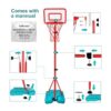 Soporte de aro de baloncesto para niños altura ajustable_5