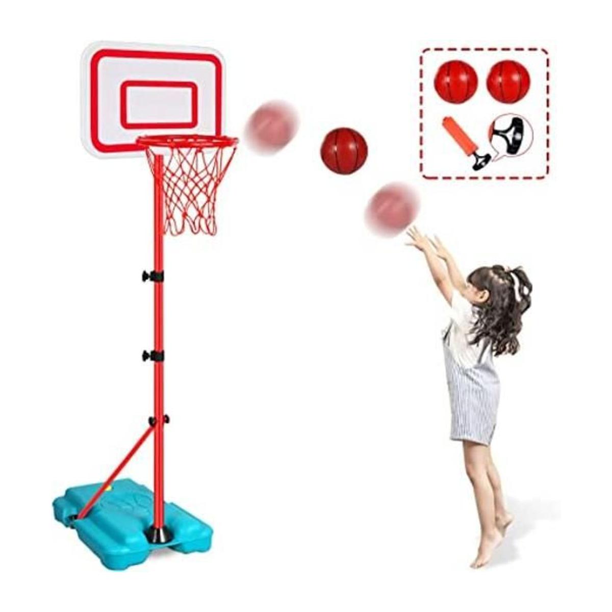 Soporte de aro de baloncesto para niños altura ajustable