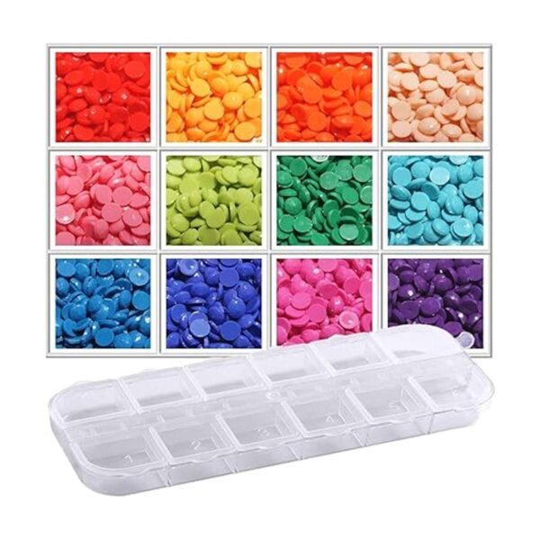 Cuentas de pintura de diamantes 5D 12 colores en