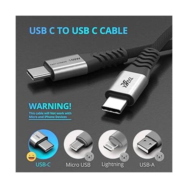 Cable USB C a USB C XYYZYZ 6.6 pies paquete de 2 Cable_2