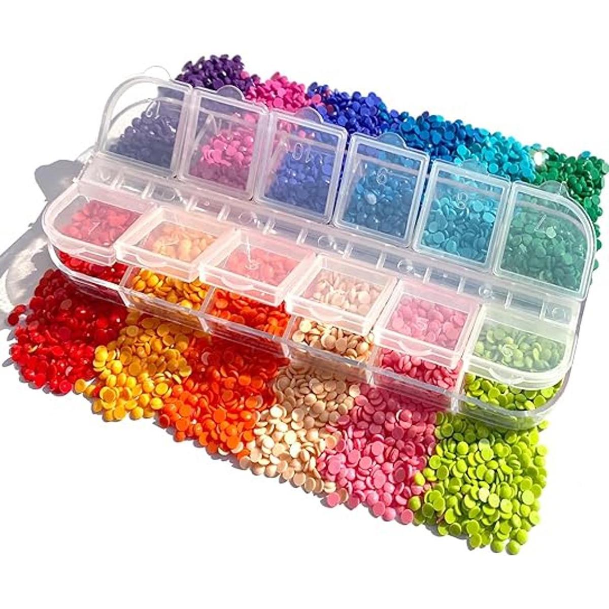 Cuentas de pintura de diamantes 5D 12 colores en