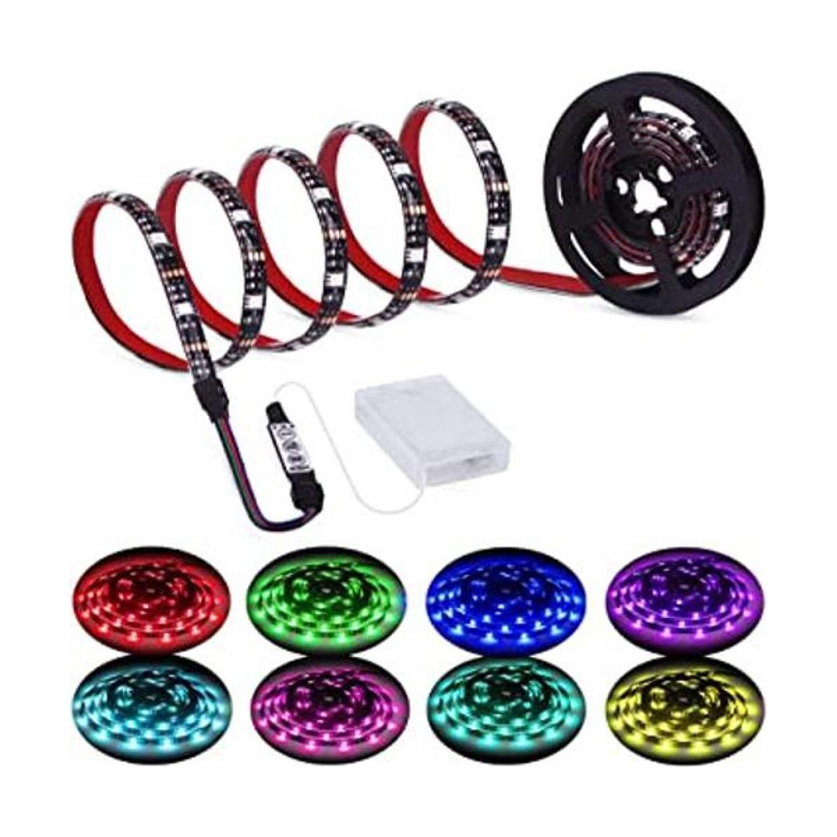 Tira de luces LED con pilas RGB luces LED tira de luces