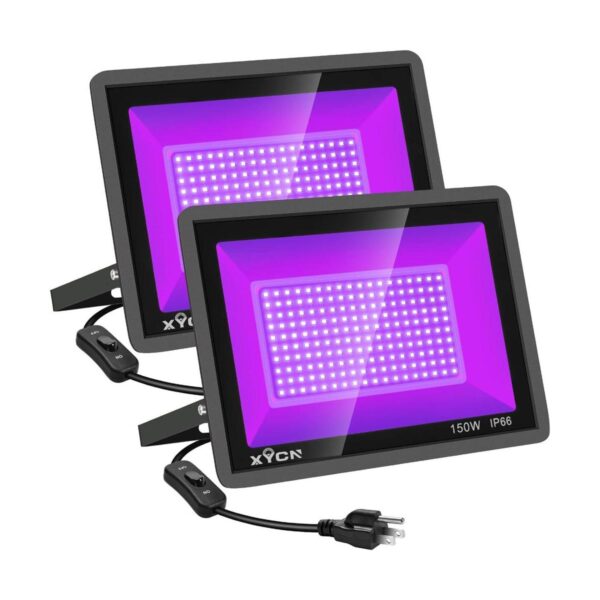 XYCN Paquete de 2 luces LED negras de 150 W luz de_1