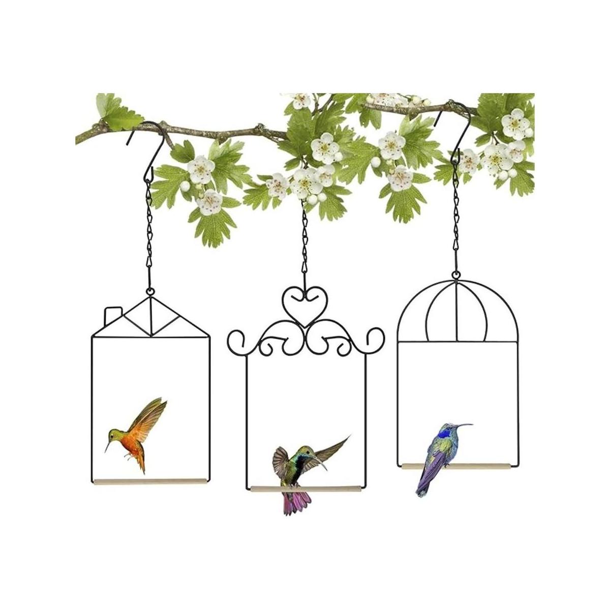 XYADX Columpios y perchas para colibríes marco de metal