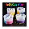Taza dividida de resina de pintura de silicona 4 piezas