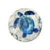 Juego de 4 posavasos redondos de tortuga marina dibujados_5