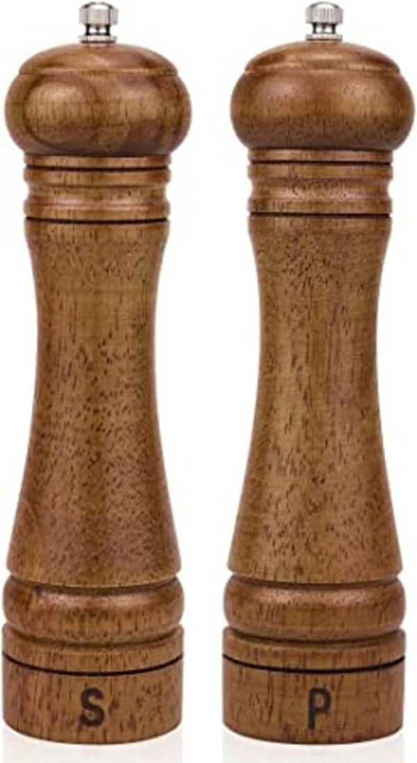 XWXO Juego de molinillo de sal y pimienta de madera juego_1
