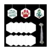20 adornos de Navidad de acrílico hexagonal blanco de 3_1