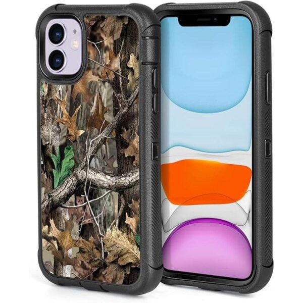 Funda para iPhone 11 con diseño de hojas de camuflaje para_1