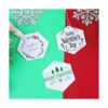 20 adornos de Navidad de acrílico hexagonal blanco de 3_2