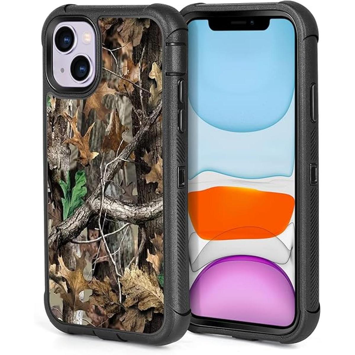 Funda para iPhone 13 y iPhone 14 diseño de hojas de