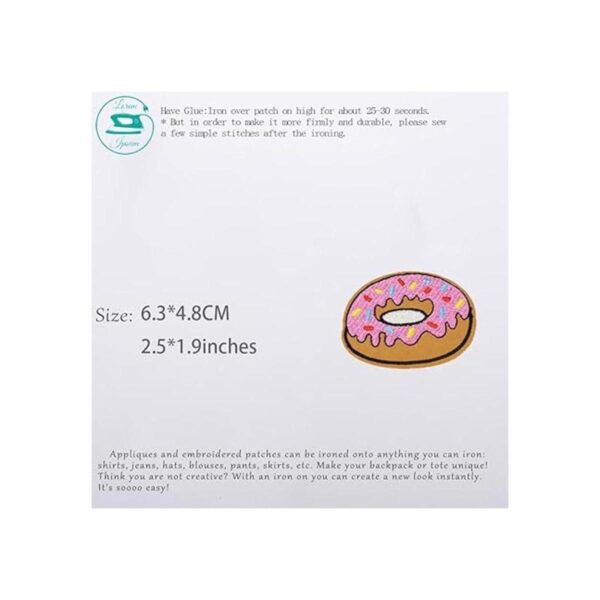 huixun 10 pcs Donuts Tarjetas de parches de ropa hierro_3