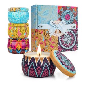 Paquete de 4 velas perfumadas para mujer 4.4 onzas cera_1