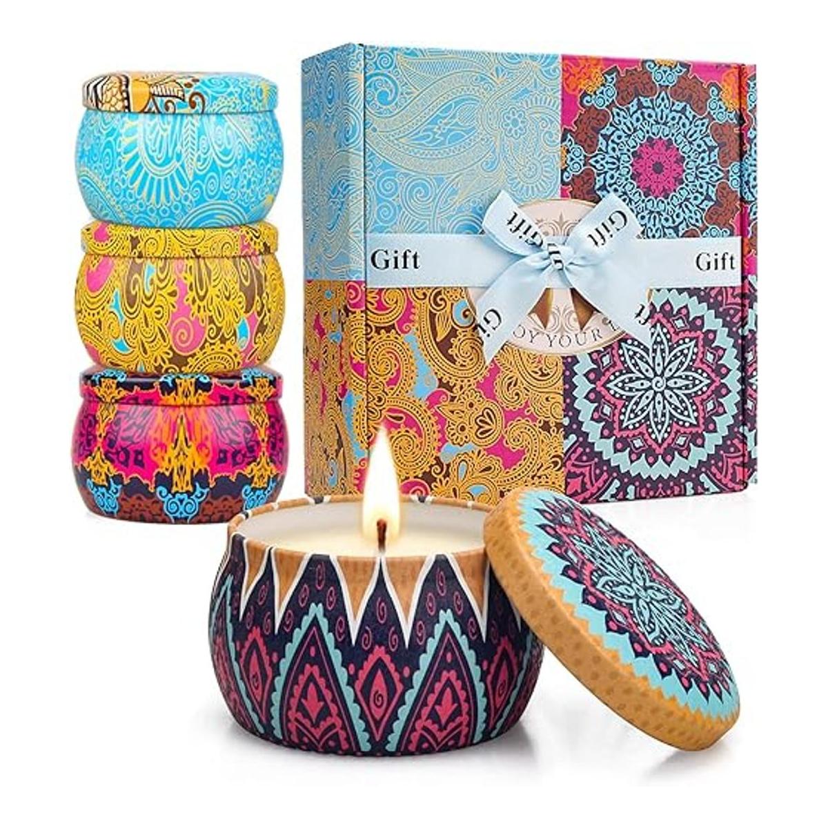 Paquete de 4 velas perfumadas para mujer 4.4 onzas cera