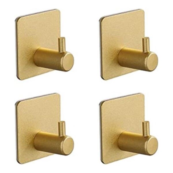 Ganchos adhesivos XUANHEY dorados para toallas de baño_1