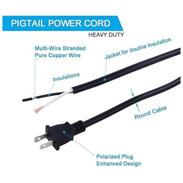 Cable de alimentación de CA de repuesto de 12 pies cable_4