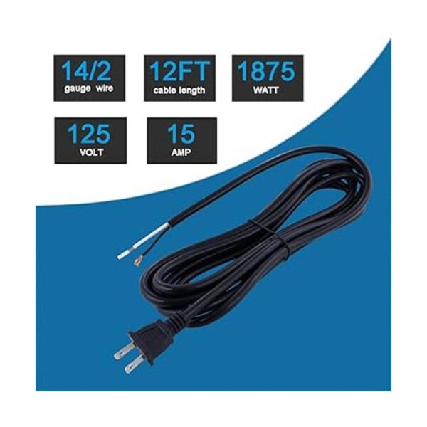 Cable de alimentación de repuesto 14 AWG polarizado_2