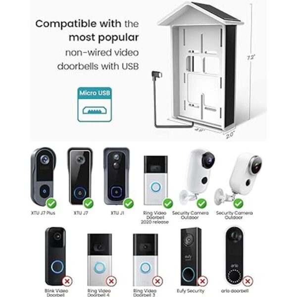 Cargador solar para timbre de video compatible con timbre_5