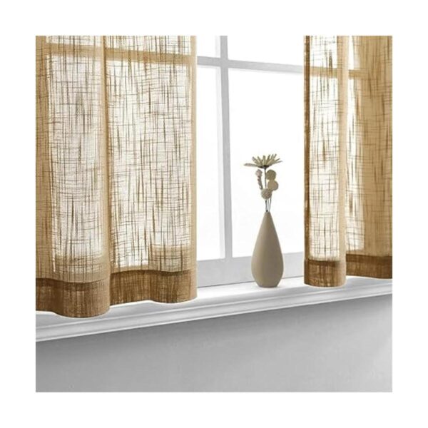 Cortinas de cocina marrones para ventanas juego de 2_6