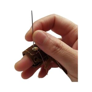 XTBOCA Dedal de piel genuina protector de dedo dedal