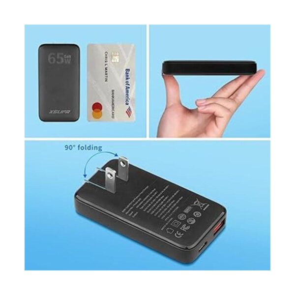 XSUFR Cargador de pared rápido ultra delgado de 65 W_2