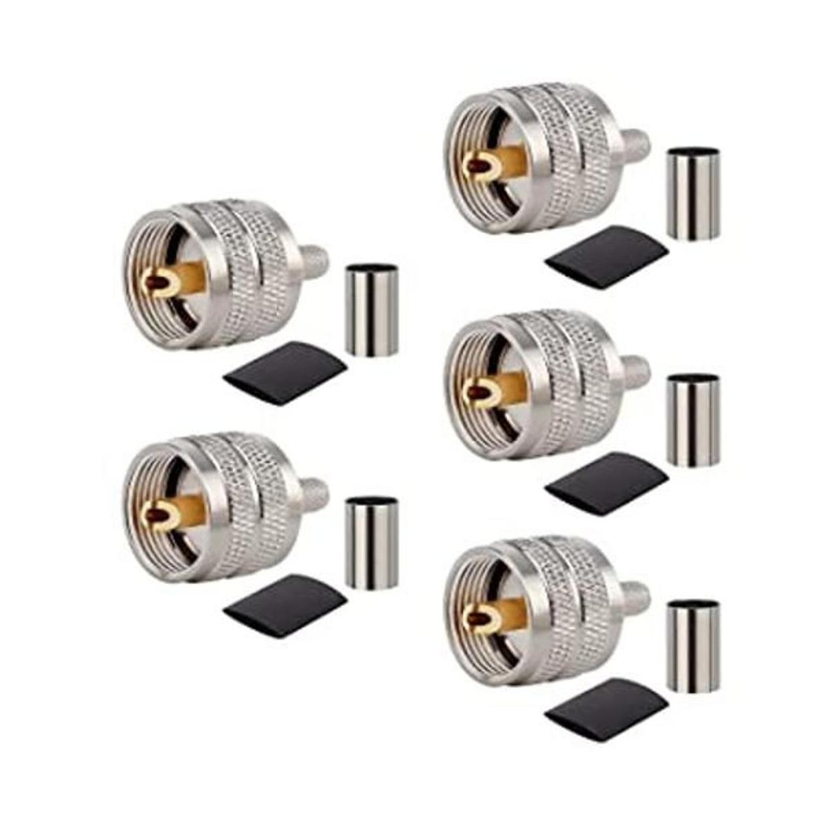 MOOKEERF PL259 UHF macho macho engarzado conector