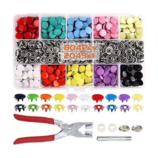 Snaps Buttons with Fastener Pliers Press Tool Kit Snaps_1