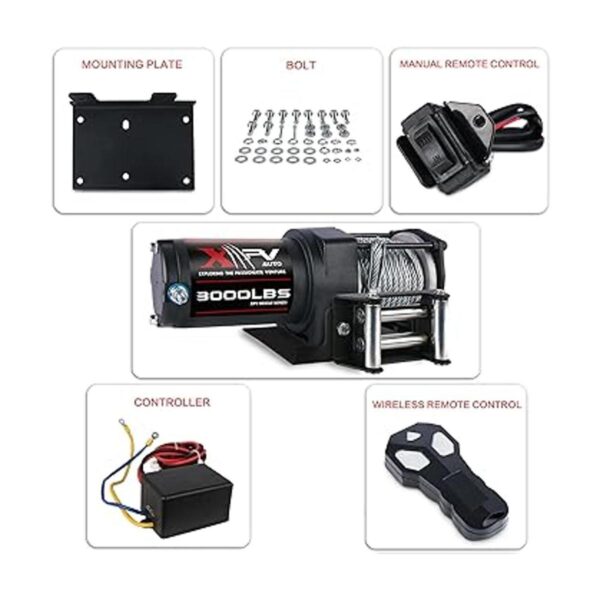 XPV AUTO Cabrestante eléctrico impermeable de 3000 libras_5