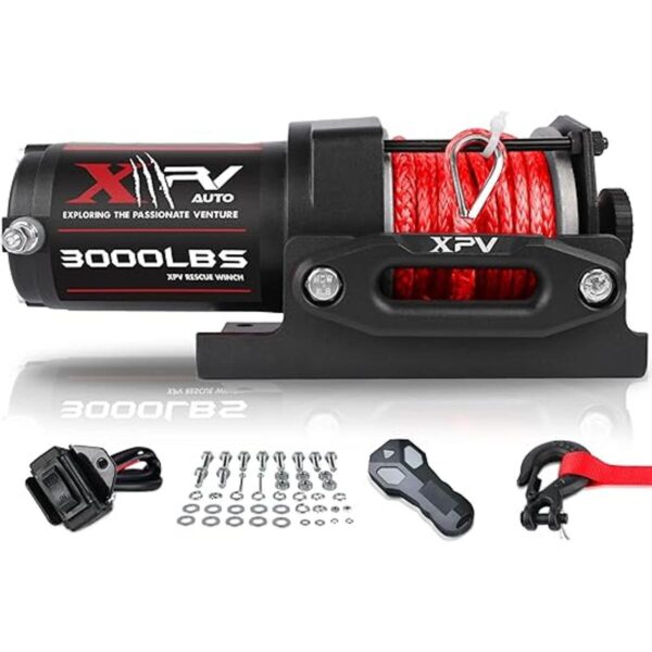 XPV AUTO Cabrestante eléctrico de 3000 libras y 12 V CC