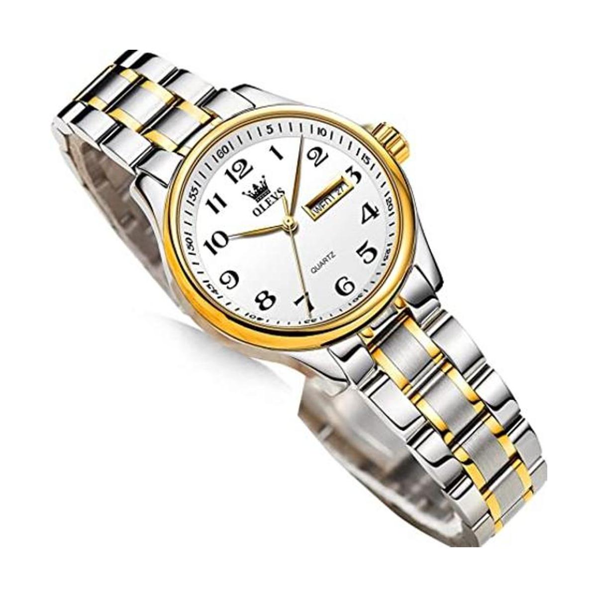 OLEVS Relojes de lujo para mujer reloj de mujer con día y
