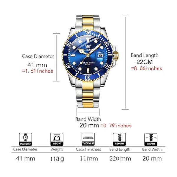 OLEVS Relojes para hombres con fecha de lujo cara_6