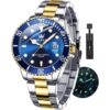 OLEVS Relojes para hombres con fecha de lujo cara_1