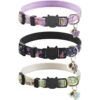 3 collares de gato con campana y accesorios patrón de