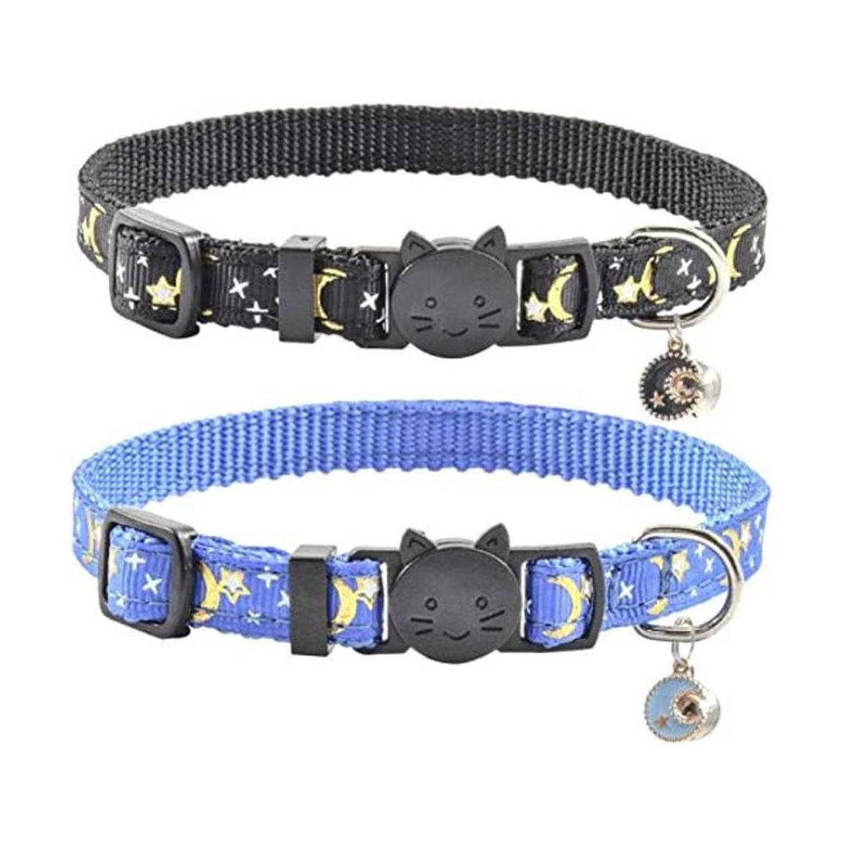 XPangle 2 PCS Collar de gato con campana lindo collar