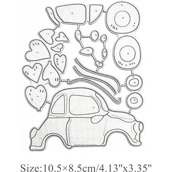 Troqueles de metal para coche y corazones marco de coche_2