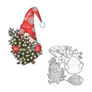 XMYXCRAFT Troqueles de metal de gnomo de árbol de Navidad_1