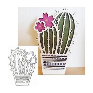 Troqueles de metal para plantas de cactus marco de hojas_1