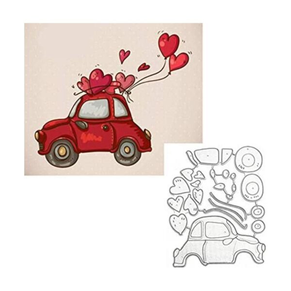 Troqueles de metal para coche y corazones marco de coche_1